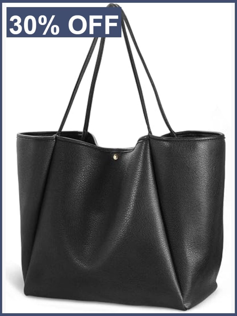 Oversize Faux Leather Tote Bag Travel Weekender Shopper Handbag